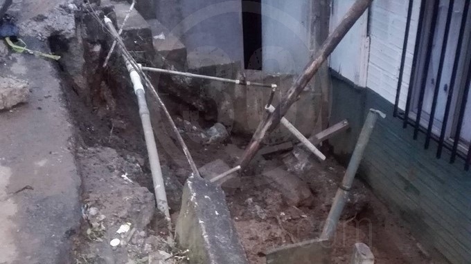 Daños en el acueducto de Santo Domingo Savio