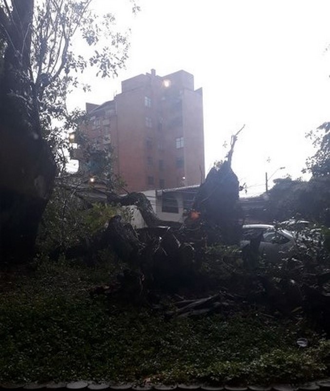 Los estragos del aguacero en Conquistadores