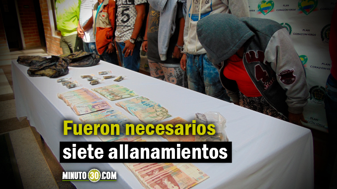 VIDEO: Así fue la captura de varios presuntos integrantes de una banda dedicada al tráfico de estupefacientes en La Estrella 3 allanamientos