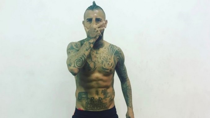 El chileno Arturo Vidal se descargó en redes sociales