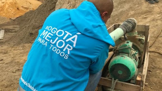 Los pillaron contaminando el río Tunjuelito. Usaban las aguas del afluente para lavar materiales de construcción