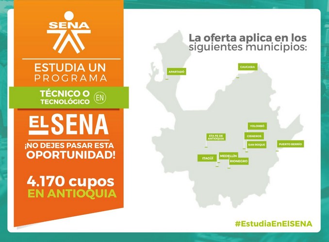 ¡Pilas! Hay más de 4.000 cupos en Antioquia para estudiar en el SENA