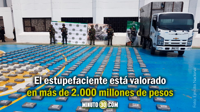 Incautaron 498 kilos de clorhidrato de cocaína que estaban escondidos en un furgón en La Guajira