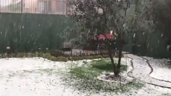 EN VIDEO: Registran tremenda granizada en Bogotá