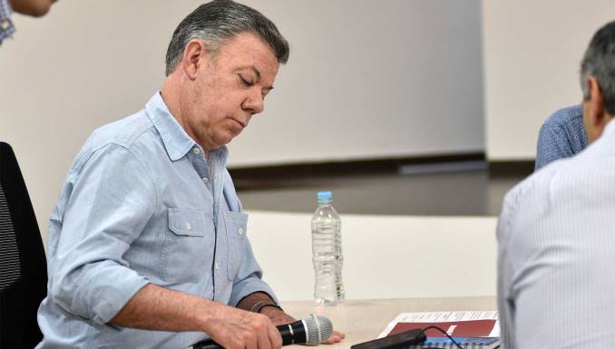 El presidente Juan Manuel Santos
