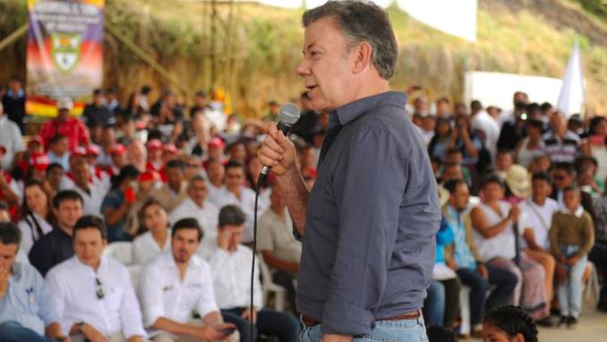 El presidente Juan Manuel Santos
