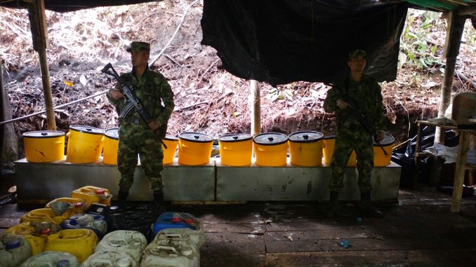 Otro golpe contra el 'Clan del Golfo'. Ejército neutralizó un laboratorio para procesar coca en El Peñol