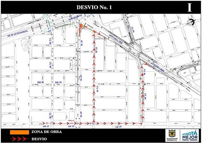 ¡Pilas! Estos son los cierres en la Calle 92 con Avenida NQS en Bogotá por obras
