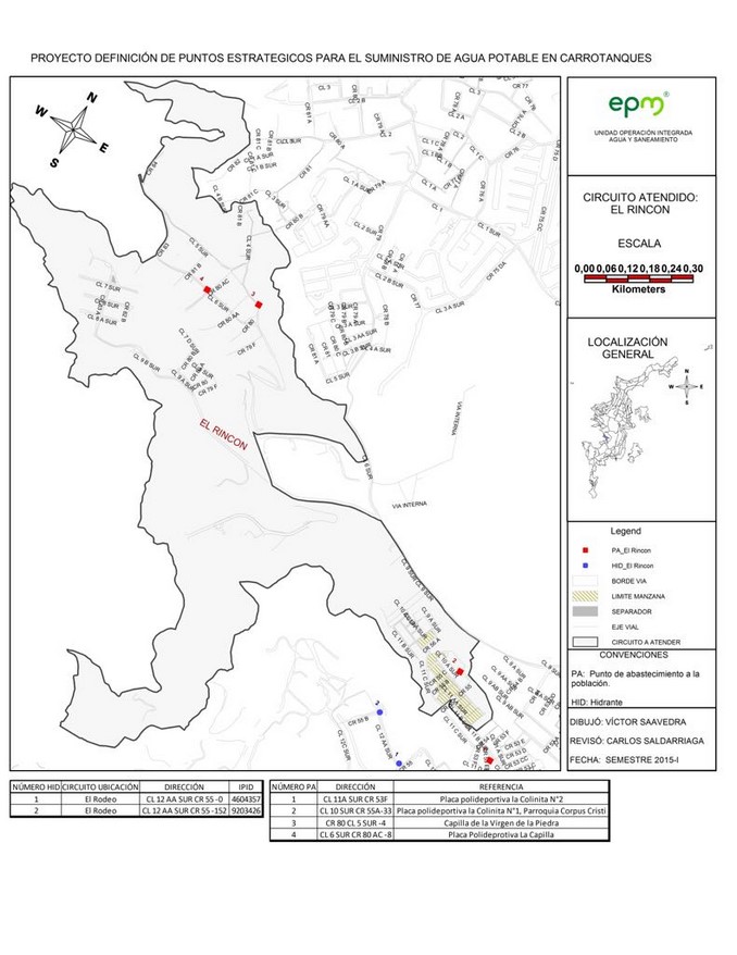 mapas carrotanques EPM