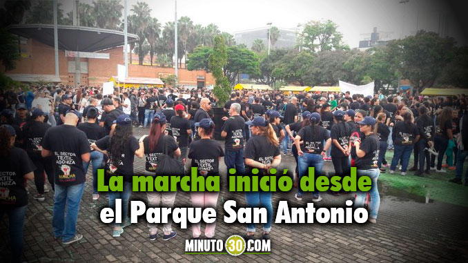 Marcha sector textil Medellín