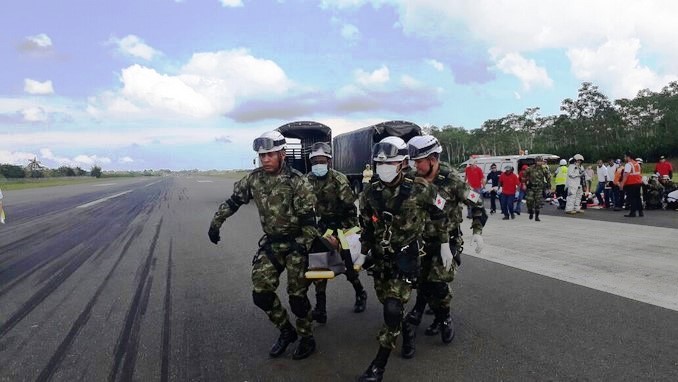 Simulacro accidente aeronave en aeropuerto Carepa
