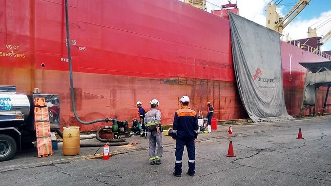 En Buenaventura la Dimar realizó un simulacro por derrame de hidrocarburos