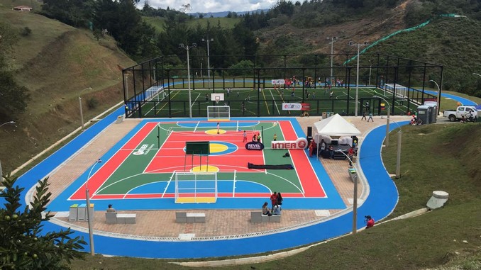 Así quedó la nueva Unidad Deportiva que estrena el sector Cuatro Esquinas de Rionegro