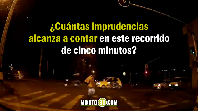 VIDEO: La cantidad de imprudencias que se cuentan en un recorrido de cinco minutos por una vía de Medellín