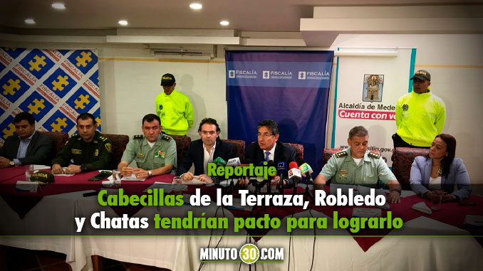 Rueda de prensa en la que el Fiscal entregó detalles de nuevo plan para atentar contra Federico Gutiérrez. Foto/Minuto30