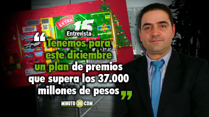 Este 23 de diciembre el "Súper Extra Navideño" de la Lotería de Medellín entrega un premio mayor de 15.000 millones de pesos 2 Gildardo Pérez - Gerente Lotería de Medellín. Foto/Minuto30