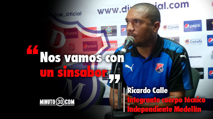 Calle dio la cara tras la eliminación de Independiente Medellín 3 Ricardo Calle dio la cara tras la eliminacion de Independiente Medellin