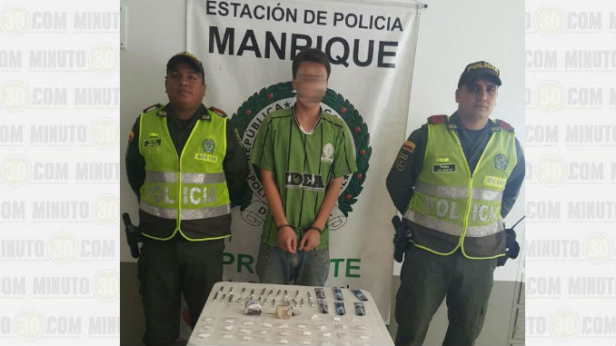 Capturado en Manrique con droga en su poder 1 capturado_Manrique1