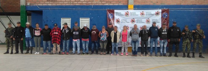 Capturados de la banda 'los Gallinazos'