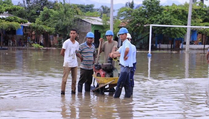 Tras fuertes lluvias, el 70% del municipio de Ciénaga amaneció inundado
