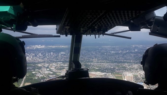 Fuerza Aérea sobrevoló municipios en alerta amarilla en el Huila