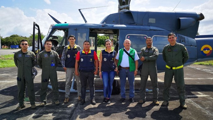 Fuerza Aérea sobrevoló municipios en alerta amarilla en el Huila