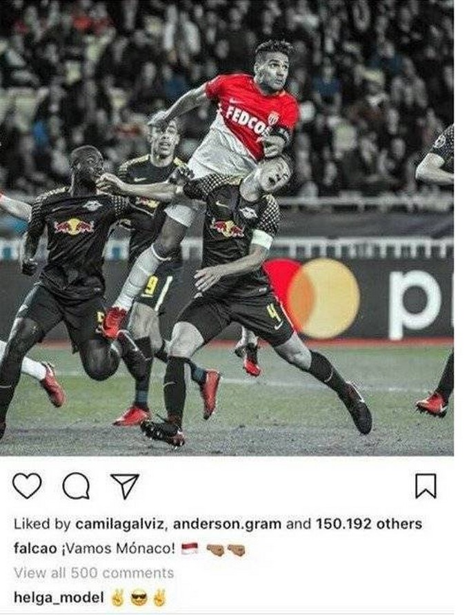 Captura tomada de Instagram: @falcao