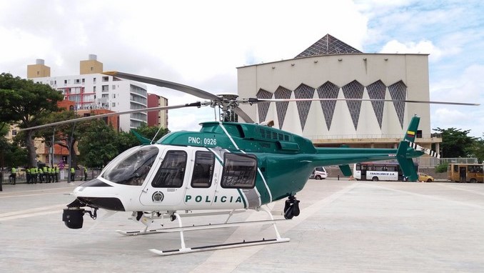 Helicóptero, seguridad, Policía, Barranquilla