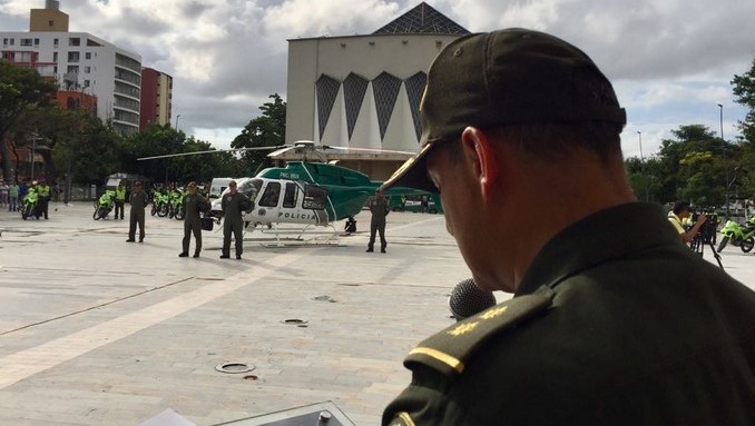 Helicóptero, seguridad, Policía, Barranquilla