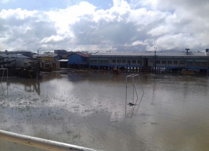 Así se ven las inundaciones en El Carmen del Darién, Chocó