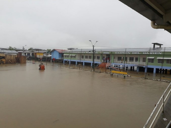 Así se ven las inundaciones en El Carmen del Darién, Chocó