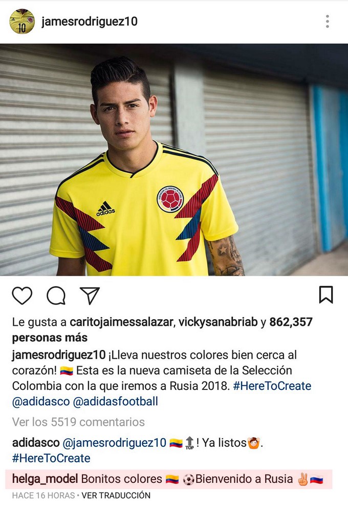 Captura tomada de Instagram: @jamesrodriguez10