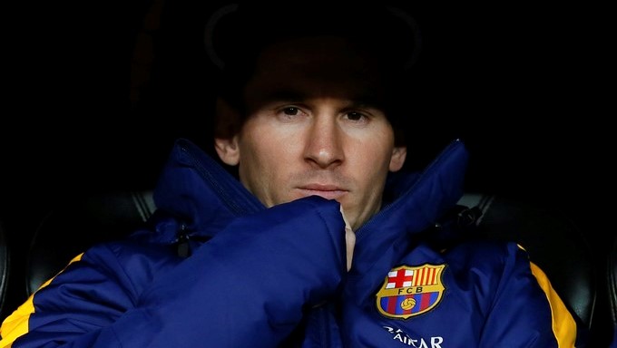 Messi, en un lugar en el que pocas veces se le puede ver