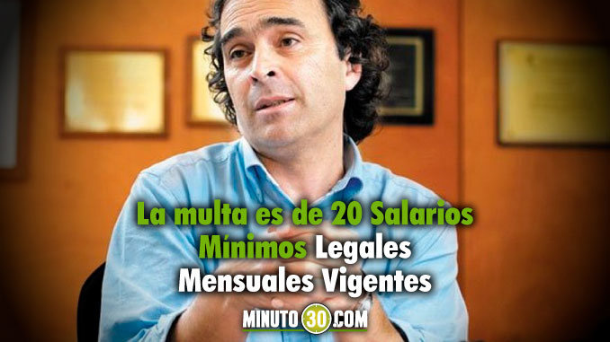 Por incumplir normas del Sistema General de Regalías cuando fue gobernador, la DNP sancionó a  Sergio Fajardo