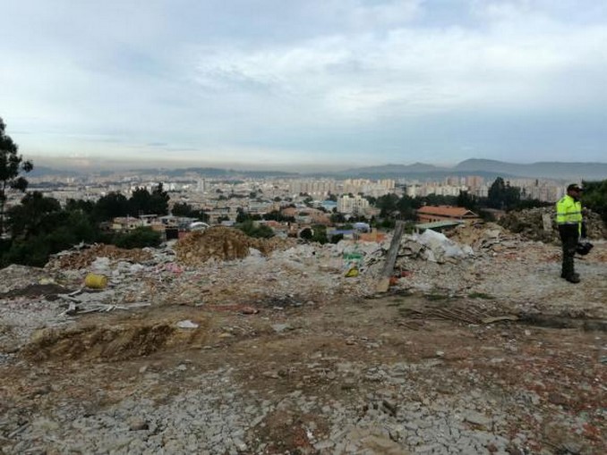 Dos capturados por utilizar un predio en Bogotá como depósito ilegal de escombros