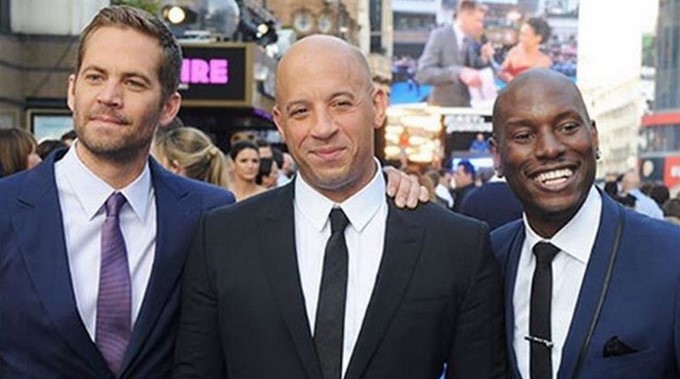 El fallecido actor Paul Walker, Vin Diesel y Tyrese Gibson/ Tomada de Instagram: @tyrese