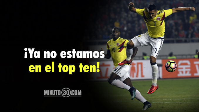 Colombia cae varias posiciones en el ranking de selecciones que lidera Alemania