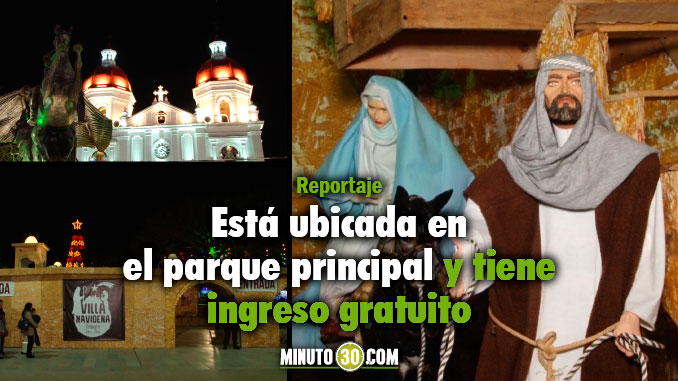 Villa Navideña, ubicada en el parque de Rionegro. Foto/MInuto30