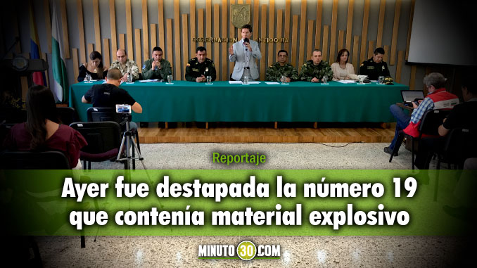 Luis Pérez Gutiérrez en rueda de prensa tras finalizar el consejo de seguridad de hoy martes. Foto/Minuto30