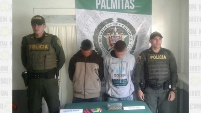 Capturados en San Sebastián de Palmitas con base de coca y marihuana en su poder 1 Capturados_Palmitas