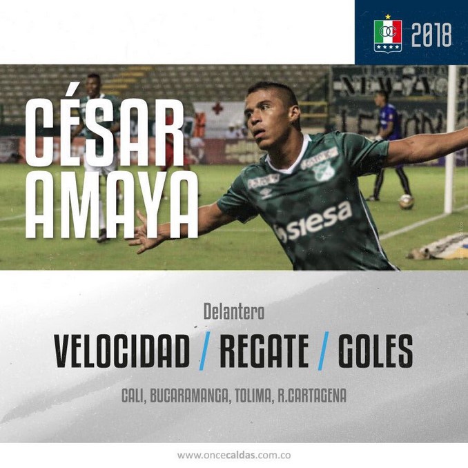 Once Caldas confirmó la vinculación de delantero 3 Cesar Amaya Once Caldas 3