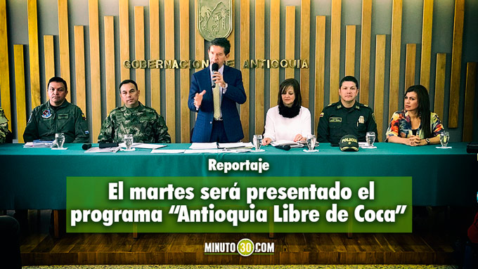 Luis Pérez - Gobernador de Antioquia en rueda de prensa. Foto/Minuto30