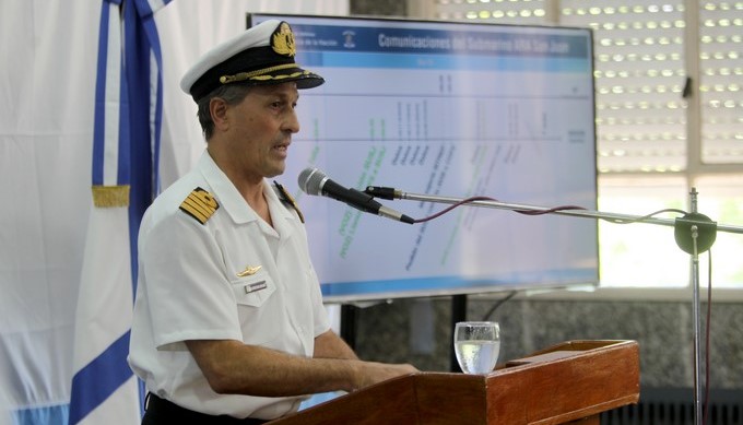 Enrique Balbi, portavoz de la Armada argentina. EFE/Archivo