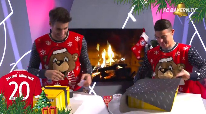 Javi Martínez y James Rodríguez/ Tomada de Twitter: @FCBayernES