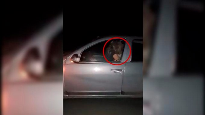 En vídeo. La pareja tiene sexo en un auto a 70 kilómetros por hora