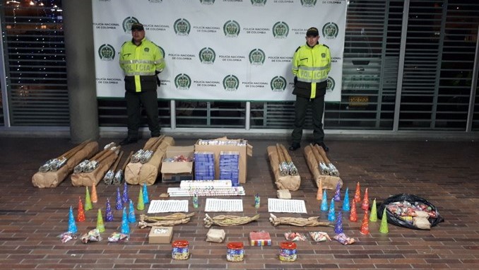 Pólvora incautada en Bogotá