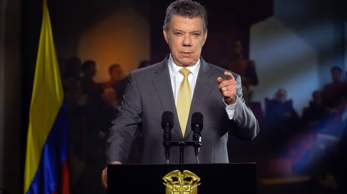 El presidente Juan Manuel Santos