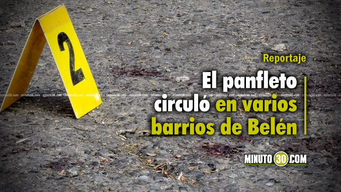 Recientes homicidios en Belén no tienen conexión con panfleto amenazante, según Policía 1 678-Recientes-homicidios-en-Belen-no-tienen-conexion-con-panfleto-amenazante-segun-Policia