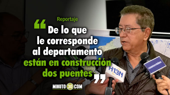 Gilberto Quintero - Secretario de Infraestructura Antioquia . Foto/Minuto30