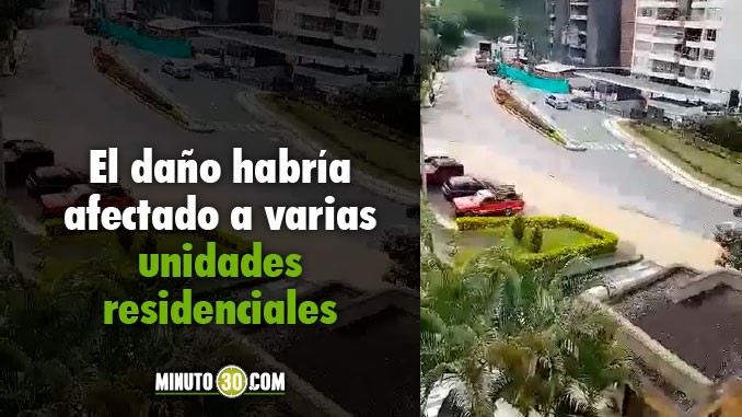 Registraron emergencia en el sector de San Diego, al parecer, por un daño en una tubería